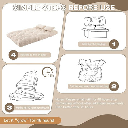 Folding Sofa Bed, Convertible Sleeper Chair - Image 6