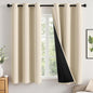 MIULEE Cream Beige Blackout Curtains by MIULEE