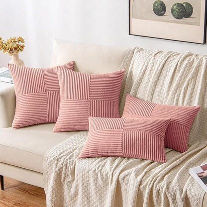 MIULEE Blush Pink Decorative Throw Pillow Covers - Image 4
