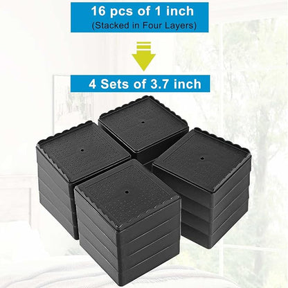 Bed Risers 1 inch, 2 inch, 3 inch, 4 inch Heavy Duty, Adjustable Furniture Riser - Image 3