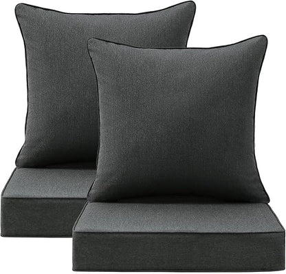 Sunbrella Outdoor Deep Seat & Back Cushion Set, 24 x 24 Inch Water Repellent by Supflourishia