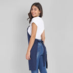 Chef Apron, Recycled Cotton Kitchen Apron with an Adjustable Neck with Long Ties, for cooking, baking