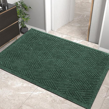 Sturdy Front Door Mat, Absorbent Muddy Dirt Resist Welcome Door Mats Outdoor by HIYARD
