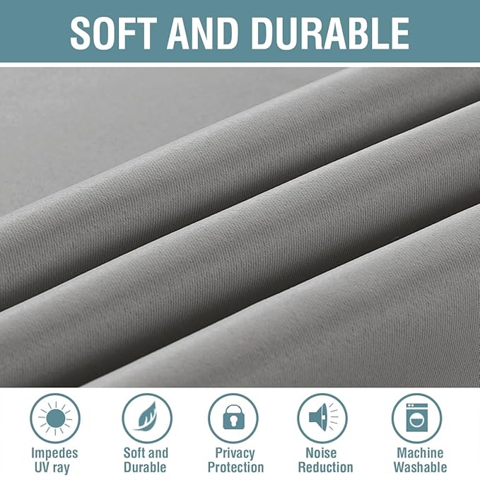 H.VERSAILTEX Blackout Room Darkening Thermal Insulated Grommet Window Curtains - Image 4