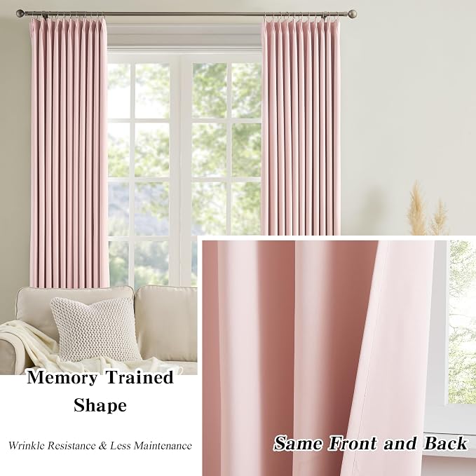 Blackout Curtain Drapes Pleated - Image 6