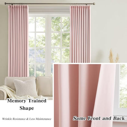 Blackout Curtain Drapes Pleated - Image 6