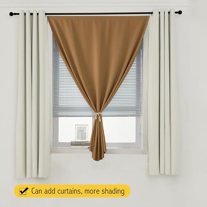 Portable Light Blocking Curtains Self-Stick Design, Removable Adhesive Window - Image 8
