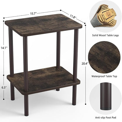 Apicizon 2 Tier End Table, Small Side Table - Image 3