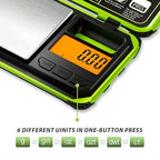 Precision Pocket Scale, 200gx0.01g Jewelry gram Scale, Digital Food Scale with LCD Display, one-Click Conversion 6 Units, Mini Scale for Weed/Kitchen/Powder/herb/Coins(Battery Included)
