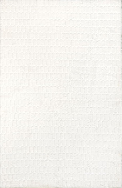 nuLOOM Nia White Geometric Washable Area Rug - Image 6