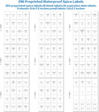 24 Pcs Glass Jars With 296 Spice Labels Preprinted of White and Black Color- 4oz Thicken(2.4mm) Empty Small Herb Seasoning Containers With Bamboo Airtight Lids