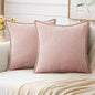 MIULEE Decorative Couch Throw Pillow Covers 16x16 Inch Pink 2 Pack | Farmhouse by MIULEE