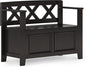 SIMPLIHOME Amherst Entryway Storage Bench by SimpliHome