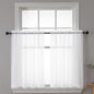 Chyhomenyc White Sheer Curtains 30 inch Length 2 Panels | Light Filtering by Chyhomenyc