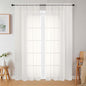 Ivory Sheer Curtains 84 Inches Long 2 Panels, Soft Airy Light Filtering Curtains by WelvetBLK