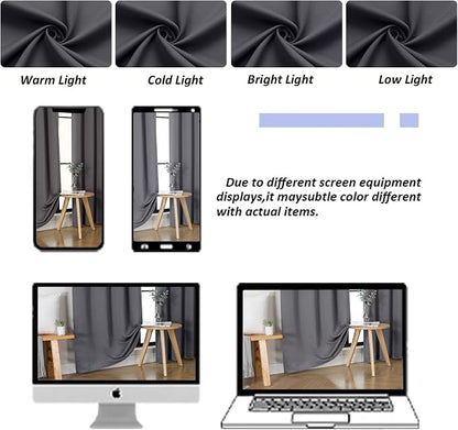 Simplebrand Ava Grey Blackout Curtains - Image 8