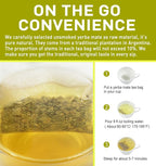 Olvvla - Premium Yerba Mate Tea - 60 Count - 100% Natural Argentine Yerba Mate Tea Bag - Unsmoked Pure Yerba mate - Medium-Caffeine Energy Tea