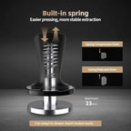 MHW-3BOMBER 54mm Espresso Tamper, 53.35mm Double Spring Coffee Loaded Tamper Tool, Compatible with 53mm/54mm Breville Portafilter, Self Leveling Espresso Hand Tampers, Espresso Accessories,T6000-OS