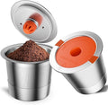 RETHONE Reusable K Cups and Coffee Pods, Stainless Steel K Cups Compatible with Keurig 2.0 and 1.0 Coffee Makers machine BPA-Free Refillable Coffee Filters (2)