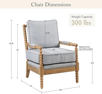 Madison Park Donohue Midcentury Modern Accent Chairs Padded Solid Wood Armrest - Image 2