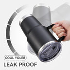 30 oz Tumbler with Handle and Lid, Stainless Steel Tumblers Bulk Double Wall Vacuum Insulated Travel Mug Leak Proof Cup Keep Drinks Cold and Hot Black, 12 Pack