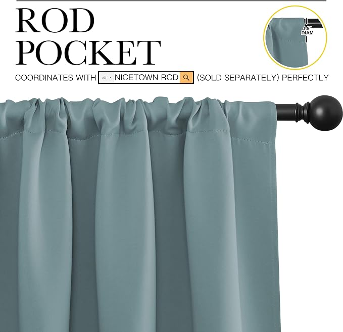 NICETOWN RV Blackout Curtains for Camper Windows, Kitchen Curtains, Short - Image 2