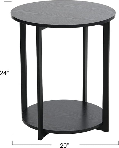 Household Essentials Jamestown Round Side End Table - Image 3
