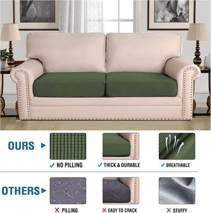 H.VERSAILTEX Super Stretch Individual Seat Cushion Covers Sofa Covers Couch - Image 2