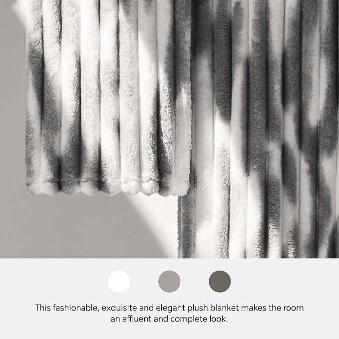 BEDELITE Striped Fleece Throw Blanket, Soft Cozy, Lightweight Warm, - Image 3