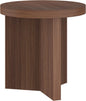 Henn&Hart 22'' Fluted Scandinavian Round End Table Ribbed Side Table, Nightstand by HennHart
