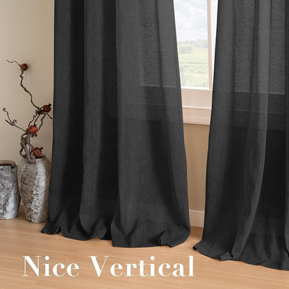 H.VERSAILTEX Linen Curtains Natural Blended Curtain Panels - Image 7