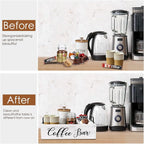 Coffee Station Organizer Wooden Coffee Bar Holder Accessories for Countertop, Farmhouse Kcup Pod Storage Basket with Handle - White