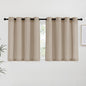 NICETOWN Taupe Linen Kitchen Curtains 36 inch Length, Decorative Thick Flax by NICETOWN