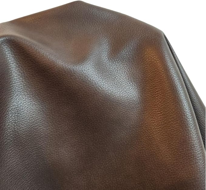 NAT Leathers | Cacao Brown Pebblegrain Soft Faux Vegan Leather PU | 5 Yards Cut by NATLeathers