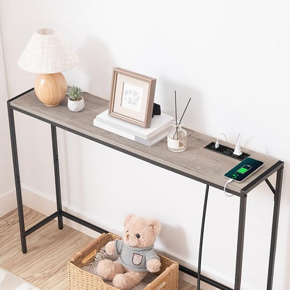 MAHANCRIS Console Table, Narrow Sofa Table, 43.3” Entrance Table - Image 9