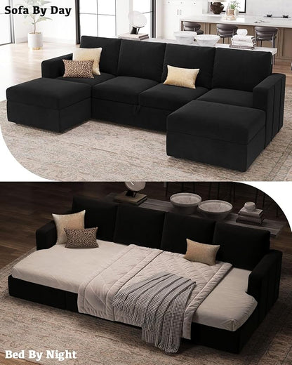 Belffin Modular Sectional Sleeper Sofa Bed - Image 4