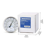 MEASUREMAN Fully Stainless Steel Pot, Kettle, Brewing Bimetal Dial Thermometer, 3" Dial, 2-1/2" Stem, -40-160 deg F/-40-70 deg C, -1% Accuracy, Adjustable, 1/2" NPT Back Mount