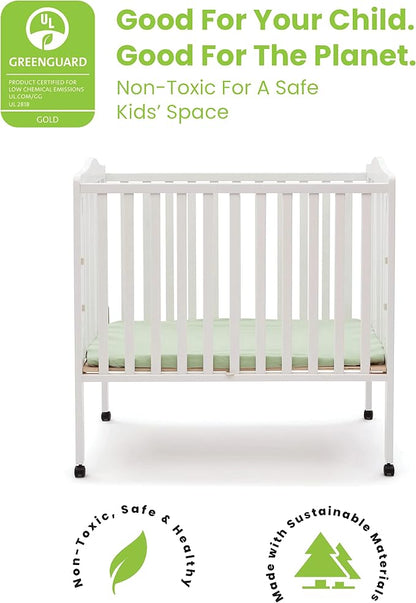 Delta Children Folding Portable Mini Baby Crib - Image 3