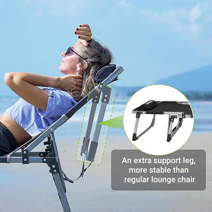 FUNDANGO Oversize Lounge Chair Outdoor, 300 lbs Large Camping Cots - Image 7