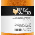 Orange BREW GLITTER Edible Glitter For Drinks, Cocktails, Beer, Garnish Glitter & Beverages | KOSHER & HALAL Certified | 100% Edible & Food Grade | Vegan, Gluten, Nut Free (50g, Orange)