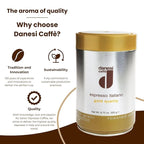Danesi Caffe Italian Whole Coffee Beans - Espresso Coffee Beans and Medium Roast Whole Bean - Perfect for Espresso Machines, French Press, and Home Brewing - Gold (8.75 lb)