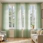MIULEE Sage Green Sheer Curtains 84 Inches Long 4 Panels 42 x 84 Inches | Light by MIULEE