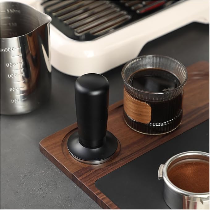 53mm Espresso Tamper,Spring Loaded Tamper with Stainless Steel Flat Base,Compatible with 53mm Portafilter,Coffee Tamper for Coffees Enthusiast and Home Barista