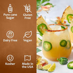 Syruvia Spicy Margarita Mix Syrup For Drinks 25.4 Oz. - Kosher & Gluten Free, No Coloring, Perfect for Drinks, Soda, Shakes, Desserts, and More.