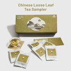 iTeaworld Chinese Green Tea Sampler - 6 Flavors Green tea loose leaf Bag - Chinese Tea With Mediumly Caffeinated, Sugar Free Loose Leaf Tea for Health Come with 20 Tea Bags, 3.5oz