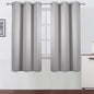 Light Grey Blackout Curtains 42 x 63 Inch Length/Set of 2 Curtain by Lemomo