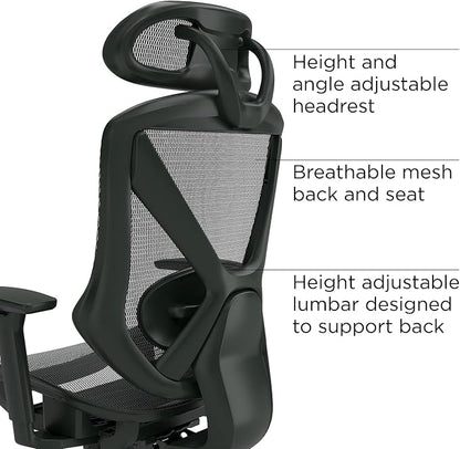 Staples Dexley Ergonomic Task Chair, Lumbar Support, Adjustable Height - Image 3