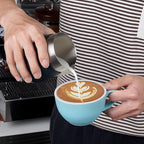 IKAPE Espresso Milk Pitcher, 15.04/450ml Milk Frothing Jug without Handle, Espresso Steaming Pitcher with Sharp Spout for Espresso Barista Tool(silver)