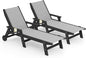 SERWALL Textilene Patio Chaise Lounge Chair Set of 2 by SERWALL