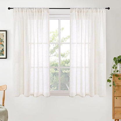 BGment Short Linen Curtains 42X54 Inch Length by BGment